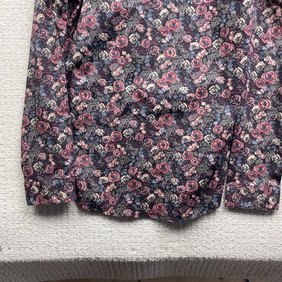 Le 31 Par Simons Long Sleeve Button Up Shirt Men's L Floral Tapestry Slim Fit - Picture 11 of 11